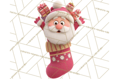 Christmas Stockings & Sleighs Clipart PNG Cute Holiday Product Image 2