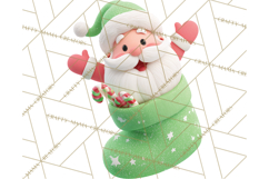 Christmas Stockings & Sleighs Clipart PNG Cute Holiday Product Image 2