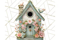 Cottagecore Birdhouse Clipart PNG, Whimsical Fairy Houses Product Image 2