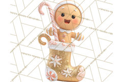 Christmas Stockings & Sleighs Clipart PNG Cute Holiday Product Image 2