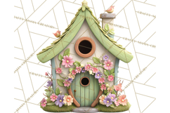 Cottagecore Birdhouse Clipart PNG, Whimsical Fairy Houses Product Image 3
