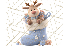 Christmas Stockings & Sleighs Clipart PNG Cute Holiday Product Image 5