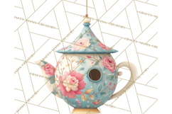 Cottagecore Birdhouse Clipart PNG, Whimsical Fairy Houses Product Image 5