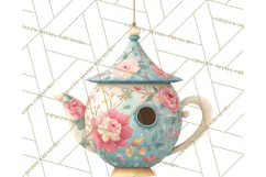 Cottagecore Birdhouse Clipart PNG, Whimsical Fairy Houses Product Image 5