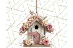 Cottagecore Birdhouse Clipart PNG, Whimsical Fairy Houses Product Image 5