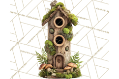 Cottagecore Birdhouse Clipart PNG, Whimsical Fairy Houses Product Image 2