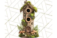 Cottagecore Birdhouse Clipart PNG, Whimsical Fairy Houses Product Image 2