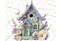 Cottagecore Birdhouse Clipart PNG, Whimsical Fairy Houses Product Image 3