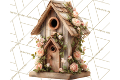 Cottagecore Birdhouse Clipart PNG, Whimsical Fairy Houses Product Image 4