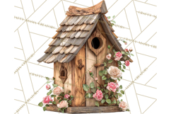 Cottagecore Birdhouse Clipart PNG, Whimsical Fairy Houses Product Image 5