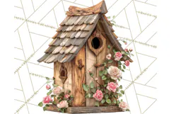 Cottagecore Birdhouse Clipart PNG, Whimsical Fairy Houses Product Image 5