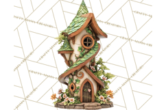 Cottagecore Birdhouse Clipart PNG, Whimsical Fairy Houses Product Image 3