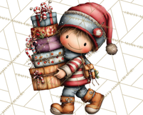 Christmas Elf Clipart Santa’s Workshop PNG Product Image 5