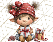 Christmas Elf Clipart Santa’s Workshop PNG Product Image 3
