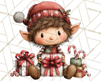 Christmas Elf Clipart Santa’s Workshop PNG Product Image 4
