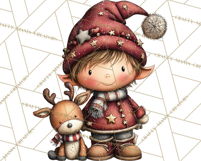 Christmas Elf Clipart Santa’s Workshop PNG Product Image 3