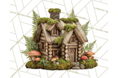 Cottagecore Birdhouse Clipart PNG, Whimsical Fairy Houses Product Image 4