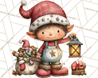 Christmas Elf Clipart Santa’s Workshop PNG Product Image 3