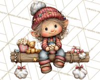 Christmas Elf Clipart Santa’s Workshop PNG Product Image 5