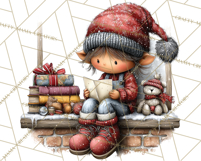 Christmas Elf Clipart Santa’s Workshop PNG Product Image 4