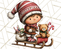 Christmas Elf Clipart Santa’s Workshop PNG Product Image 2