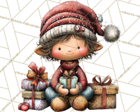 Christmas Elf Clipart Santa’s Workshop PNG Product Image 3