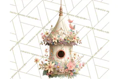 Cottagecore Birdhouse Clipart PNG, Whimsical Fairy Houses Product Image 5