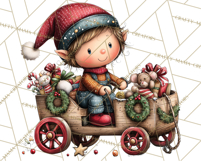 Christmas Elf Clipart Santa’s Workshop PNG Product Image 5