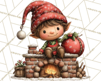 Christmas Elf Clipart Santa’s Workshop PNG Product Image 4