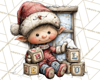 Christmas Elf Clipart Santa’s Workshop PNG Product Image 3