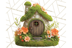 Cottagecore Birdhouse Clipart PNG, Whimsical Fairy Houses Product Image 2