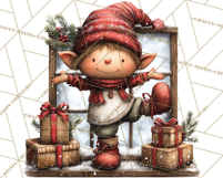 Christmas Elf Clipart Santa’s Workshop PNG Product Image 5