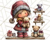 Christmas Elf Clipart Santa’s Workshop PNG Product Image 2