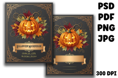 Halloween Party Invitation Chic Gothic Pumpkin Product Image 2