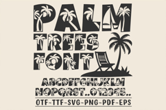 Palm Trees Font - Tropical Beach Summer Font Product Image 1