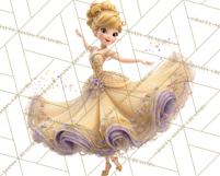 Midnight Princess Fairy Tale Royal Ball PNG Clipart Product Image 2
