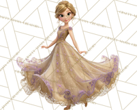Midnight Princess Fairy Tale Royal Ball PNG Clipart Product Image 3