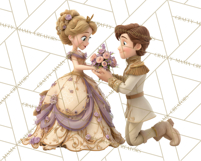 Midnight Princess Fairy Tale Royal Ball PNG Clipart Product Image 3