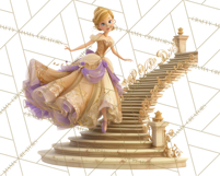 Midnight Princess Fairy Tale Royal Ball PNG Clipart Product Image 4