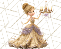 Midnight Princess Fairy Tale Royal Ball PNG Clipart Product Image 3