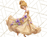 Midnight Princess Fairy Tale Royal Ball PNG Clipart Product Image 5