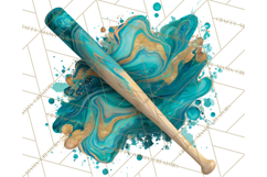 Softball Clipart PNG with Team Color Paint Splash Design Product Image 5