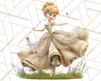 Midnight Princess Fairy Tale Royal Ball PNG Clipart Product Image 4