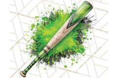 Softball Clipart PNG with Team Color Paint Splash Design Product Image 4