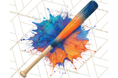 Softball Clipart PNG with Team Color Paint Splash Design Product Image 4