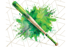 Softball Clipart PNG with Team Color Paint Splash Design Product Image 2