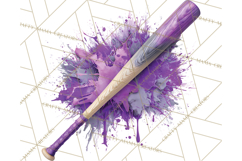 Softball Clipart PNG with Team Color Paint Splash Design Product Image 3