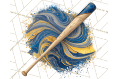 Softball Clipart PNG with Team Color Paint Splash Design Product Image 5