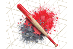 Softball Clipart PNG with Team Color Paint Splash Design Product Image 3