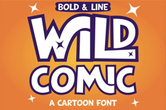 Wild Comic Font | Bold &amp; Outline Playful Cartoon Font Product Image 1